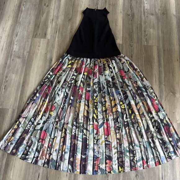 Ted Baker Corino Mockable Pleated Dress in Black Size 4 (US Size 10). MSRP $398 - Picture 5 of 12